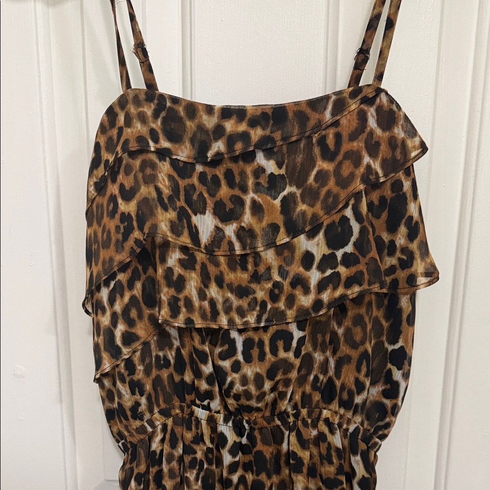 Express Leopard Ruffle Maxi Dress - Picture 5 of 5